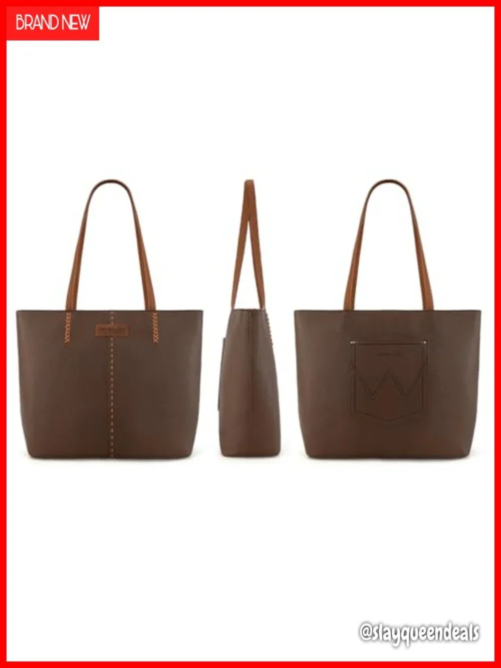 Vegan Leather Tote Bag for Women with Top Zip Closure, Side Pockets